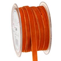 položky Dekorativní stuha sametová tmavě oranžová 10mm 20m