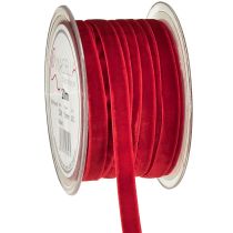 položky Dekorativní stuha sametová stuha červená 10mm 20m