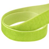 položky Sametová stuha světle zelená dekorační stuha sametová stuha zelená 20mm 10m