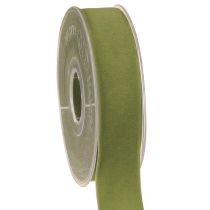 položky Sametová stuha mechově zelená 25mm 7m
