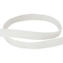 položky Sametová stuha bílá, dekorativní stuha, dárková stuha bílá 10mm 20m