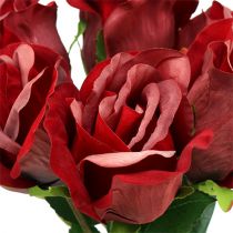 položky Sametově růže červená Ø8cm L45cm 6ks