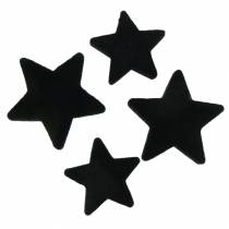 položky Bodová dekorace hvězdy sametově černá 4/5cm 40 ks
