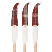 položky Vánoční ozdobné elfské kolíky, Santa Claus s plstěnou čepicí, 58 cm, 6 kusů