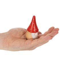 položky Mini figurka trpaslíka, muchomůrka, dekorace na stůl 10 cm, 6 ks