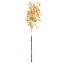 položky Umělá květina orchidejová větvička oranžová filigránová dekorace do pokoje 110 cm 3 ks