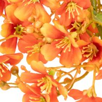 položky Umělá květina orchidejová větvička oranžová filigránová dekorace do pokoje 110 cm 3 ks