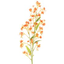 položky Umělá květina orchidejová větvička oranžová filigránová dekorace do pokoje 110 cm 3 ks