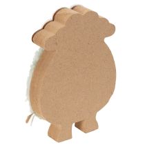 položky Dřevěná dekorace ovečky, roztomilá dekorativní figurka na jaro a Velikonoce, dekorace na stůl, 11 cm, 6 kusů