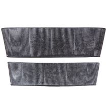 položky Mísa oválná kovová černá šedá Vintage 32,5/37 cm Sada 2 ks