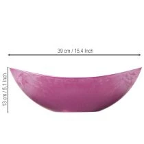 položky Plastová miska, růžová, 39 cm x 13 cm, V 13 cm