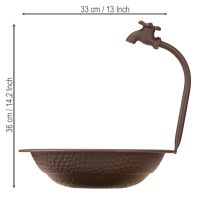 položky Květinová miska, ideální poutač do venkovních prostor, s designovým prvkem kohoutku, 36 cm
