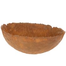 položky Kulatá kovová miska s povrchem s rezavou texturou, 20 cm