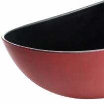 Dekorativní miska oválná červená, černá 38,5cm x 12,5cm V10cm