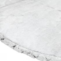 položky Dekorativní dřevěný kotouč s kůrou z bílé překližky pod tácku Ø20cm