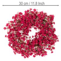 položky Věnec z umělých květin, dekorace s motivem dětského dechu, 30 cm