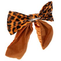 položky Dekorativní mašle s leopardím vzorem, zvířecí tisk, 20 cm, 3 ks