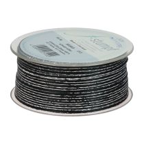 položky Stuha dárková stuha pramen černá stříbrná 3mm 100m