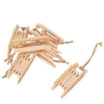 položky Dekorativní sáňky k zavěšení na vánoční stromeček, 6 cm, 6 kusů