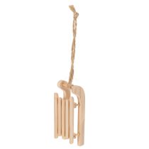 položky Dekorativní sáňky k zavěšení na vánoční stromeček, 6 cm, 6 kusů