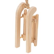 položky Dekorativní sáňky k zavěšení na vánoční stromeček, 6 cm, 6 kusů