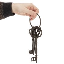 položky Dekorativní přívěsek na klíče, design starožitných klíčů, jako nostalgický doplněk do domácnosti, 27 cm