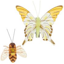 položky Motýl, včelí deko na klip 4cm - 8cm 9ks