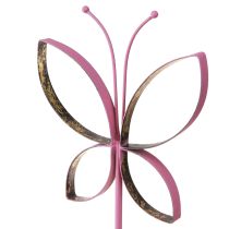 položky Butterfly kovový ozdobný stojánek Fuchsia Gold H29cm 2 ks