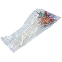 položky Jarní dekorace květinové špunty dřevěná dekorace motýli 6×8cm 10ks