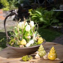 položky Keramický dekorativní šnek s LED osvětlením. Zábavná dekorace na stůl do domu i na balkon. 12 cm, 2 kusy.