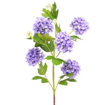 položky Snowball umělé květiny fialový květ 5 umbels L78cm 2ks
