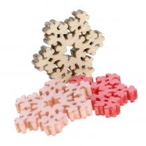 položky Vločka mix růžová, růžová, přírodní Ø2cm 144 ks