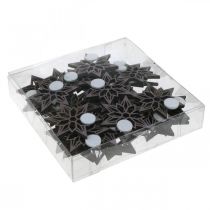 položky Dekorativní hvězdy fialové dřevěné hvězdičky sněhové vločky samolepící 4cm mix 36 ks