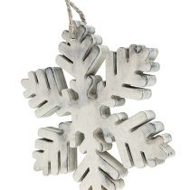 položky Dřevěné vločky bílo-šedého druhu. 7-12cm 6ks