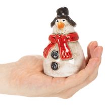 položky Figurka sněhuláka s červeným šátkem, vánoční dekorace, 10 cm