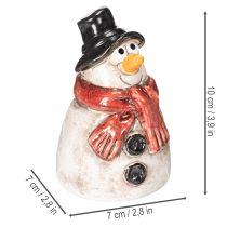 položky Figurka sněhuláka s červeným šátkem, vánoční dekorace, 10 cm