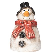 položky Figurka sněhuláka s červeným šátkem, vánoční dekorace, 10 cm
