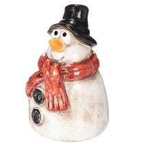 položky Figurka sněhuláka s červeným šátkem, vánoční dekorace, 10 cm
