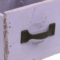 položky Zásuvka Shabby Chic Deco Wood Purple Spring Deco 12,5×12,5×10cm