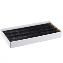 položky Černé svíčky jednobarevné tyčové svíčky 34x300mm 4 ks