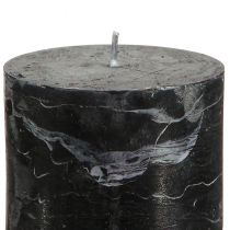 položky Elegantní černé sloupkové svíčky, jednobarevné, 70x100mm, 4 kusy - dekorace, Vánoce, Halloween