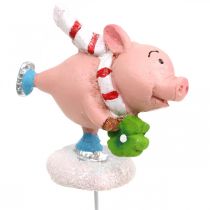 položky Deco prasátko Christmas lucky pig flower plug 4ks