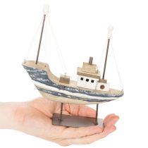položky Dekorace lodi, námořní styl, dřevěná se stojanem, 20 cm
