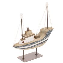 položky Dekorace lodi, námořní styl, dřevěná se stojanem, 20 cm