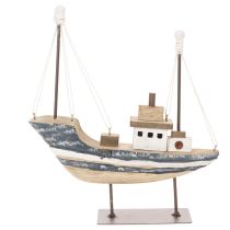 položky Dekorace lodi, námořní styl, dřevěná se stojanem, 20 cm