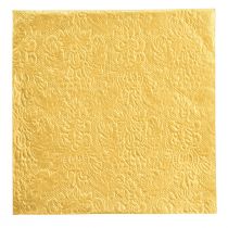 položky Ubrousky zlaté s raženými ornamenty 33x33cm 15 ks