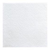 Ubrousky Bílá stolní dekorace reliéfní vzor 33x33cm 15ks