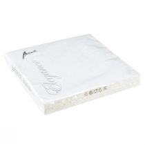 položky Ubrousky Bílá stolní dekorace reliéfní vzor 33x33cm 15 ks