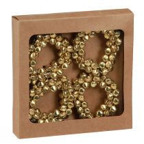 položky Kroužky na ubrousky zlaté kovové zvonky Ø5cm 8 ks