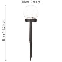 položky Zahradní svítidlo, kulaté svítidlo s trnem do země pro venkovní osvětlení, 36 cm, 4 kusy